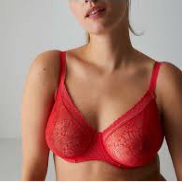 Simone Perele Vibrant Red Lace Bra - Picture 7 of 7